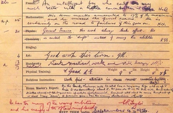 John Lennon Report Card